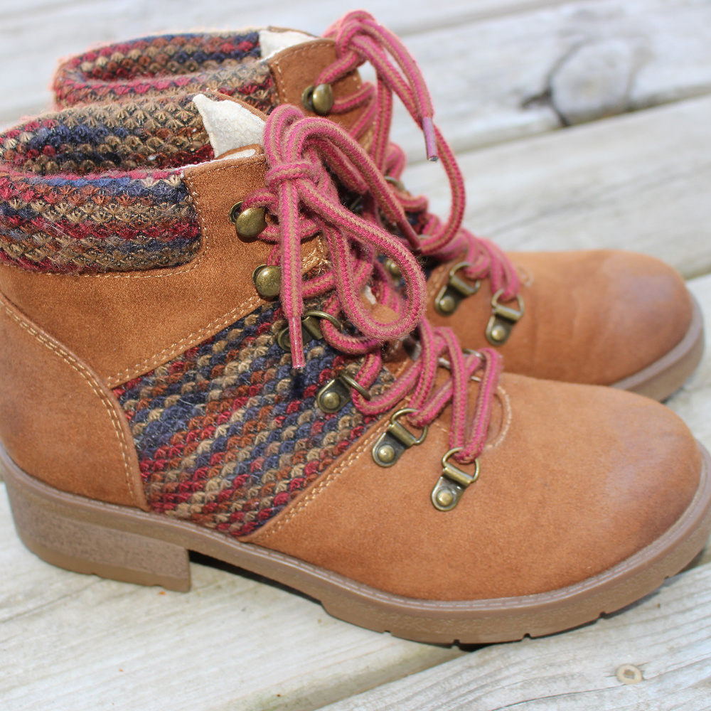 Mossimo Multicolor Knitted Combat Boots